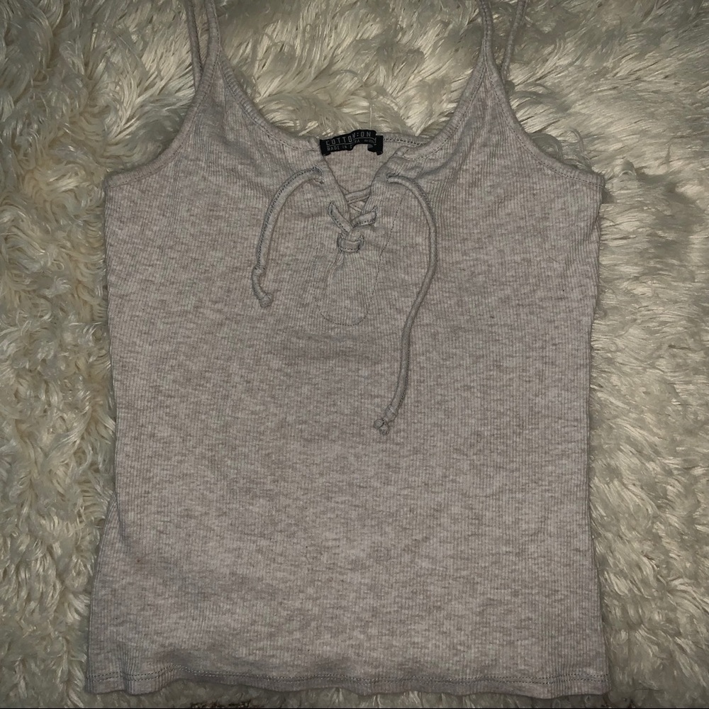 Lace up cami